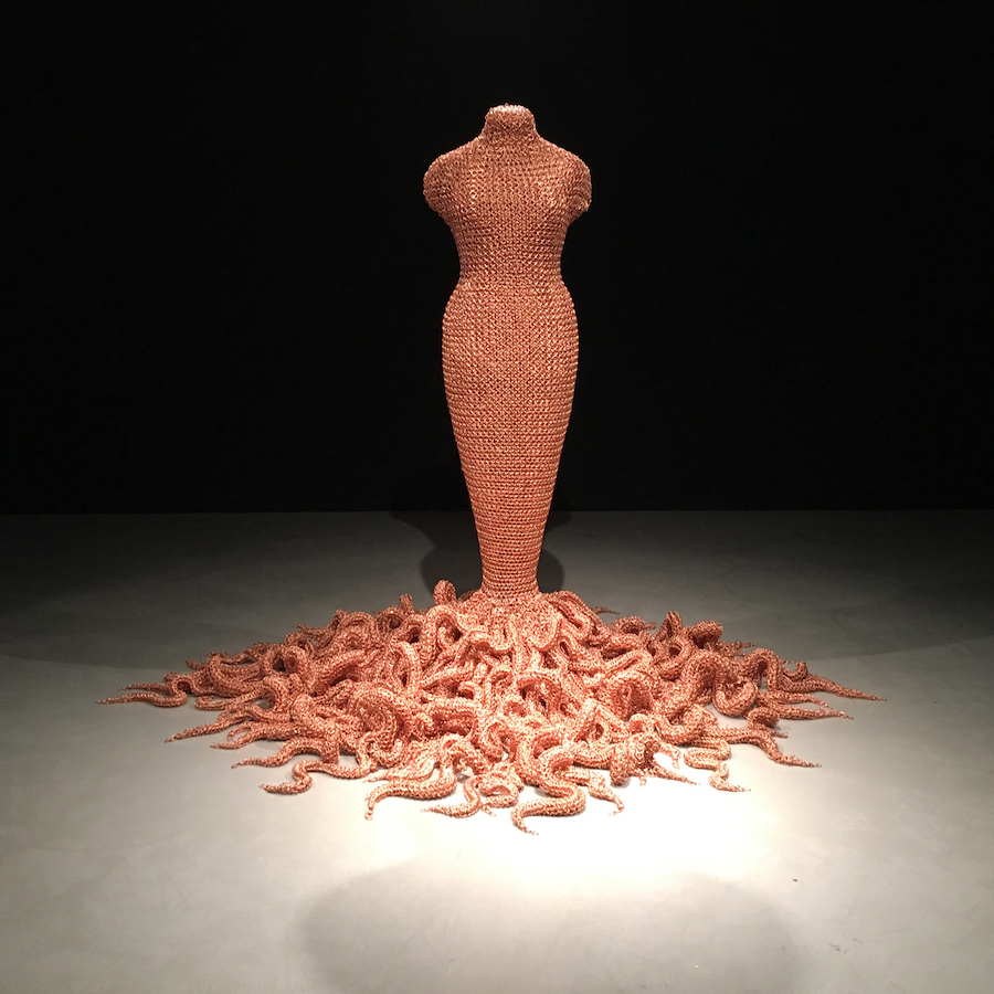 Medusa 2014; handmade copper chainmail; installation view; Akbank Sanat; Istanbul 2018 Medusa 2014; handmade copper chainmail; installation view; Akbank Sanat; Istanbul 2018