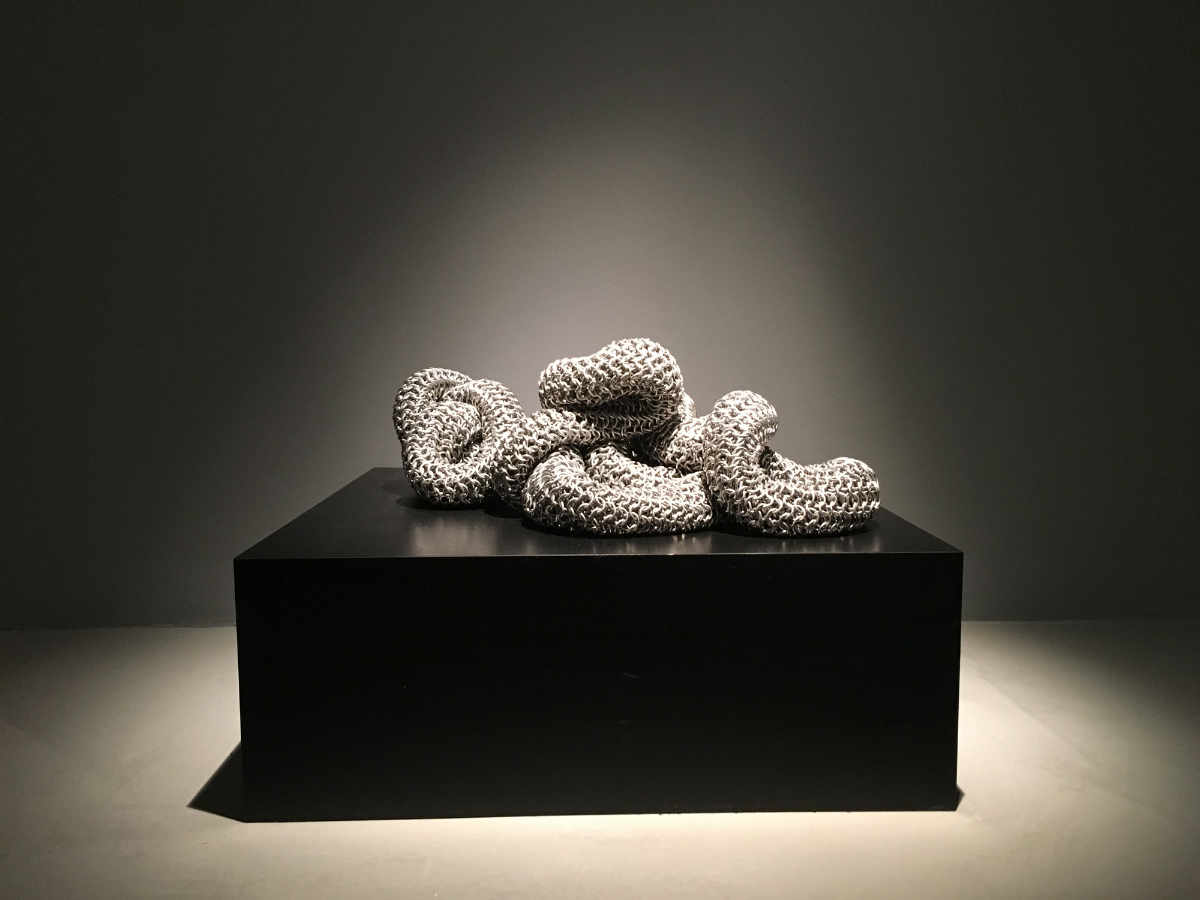 Anaconda 2013; Dimensions Variable; handmade aluminium chainmail; installation view, Akbank Sanat, Istanbul 2018 Anaconda 2013; Dimensions Variable; handmade aluminium chainmail; installation view, Akbank Sanat, Istanbul 2018