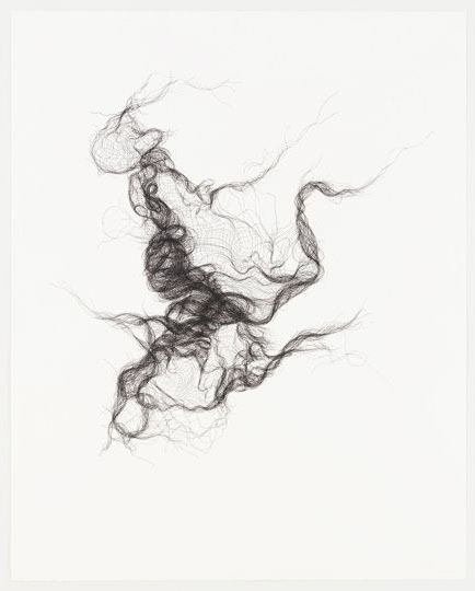 Gauze Bandage no. 6; 2013; pen on paper; 152 x 121 cm (private collection)