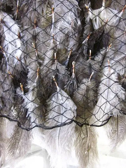 Icarus 2012

Ostrich Feathers

Bird Netting

Flight Harness

Copper Wire (private collection)

WWF commissioned a collection of works from leading artists, designers and architects for Padamonium in Hyde Park. The pieces were intended to inspire awareness of WWF's breadth of work.

Curated by Artwise, each artist contributed a piece of wearable sculpture or performance. The Pandamonium collection included fashion, textile, interaction, millinery and music. The works were auctioned during an open air catwalk show to raise funds and highlight the work of the WWF.

<a href="http://artwisecurators.com/projects/wwf-pandamonium-2/" target="_blank">artwisecurators pandamonium</a>