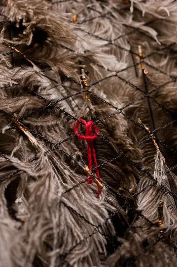 Icarus 2012

Ostrich Feathers

Bird Netting

Flight Harness

Copper Wire (private collection)

WWF commissioned a collection of works from leading artists, designers and architects for Padamonium in Hyde Park. The pieces were intended to inspire awareness of WWF's breadth of work.

Curated by Artwise, each artist contributed a piece of wearable sculpture or performance. The Pandamonium collection included fashion, textile, interaction, millinery and music. The works were auctioned during an open air catwalk show to raise funds and highlight the work of the WWF.

<a href="http://artwisecurators.com/projects/wwf-pandamonium-2/" target="_blank">artwisecurators pandamonium</a>