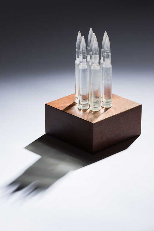 Muster

American Oak

Clear-Cast Resin 50. Cal Browning Bullets

Edition of 6, 3 Available

2016