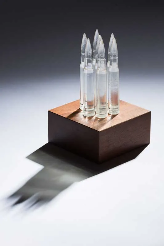 Muster

American Oak

Clear-Cast Resin 50. Cal Browning Bullets

Edition of 6, 3 Available

2016