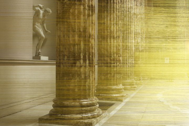 Site specific installation at Kedleston Hall

Derbyshire, 2010

105 Miles of Fine Gold Embroidery Thread