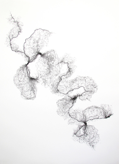 Tied Hairnets No 3; 2014; Pen on Paper; 152cm x 121cm Tied Hairnets No 3; 2014; Pen on Paper; 152cm x 121cm