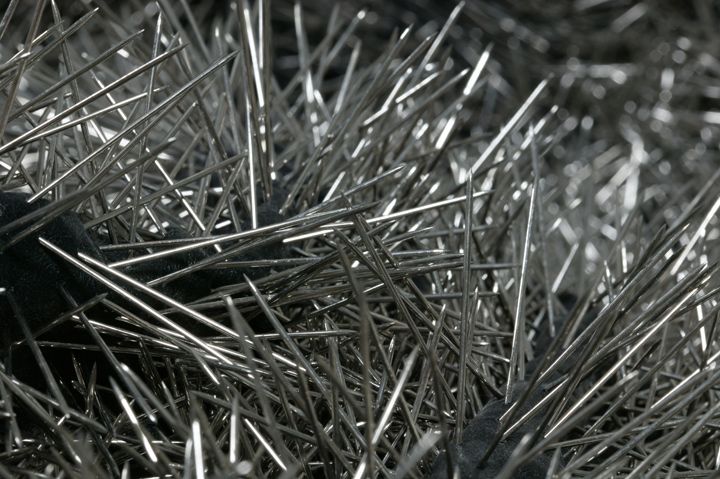 Widow 2009

Black Nappa Leather

43 Kg Adamantine Dressmakers Pins

Tailors Dummy (Manchester Art Gallery collection)

<a href="http://www.bbc.co.uk/programmes/p00cgf1x" target="_blank">interview on womans hour</a>